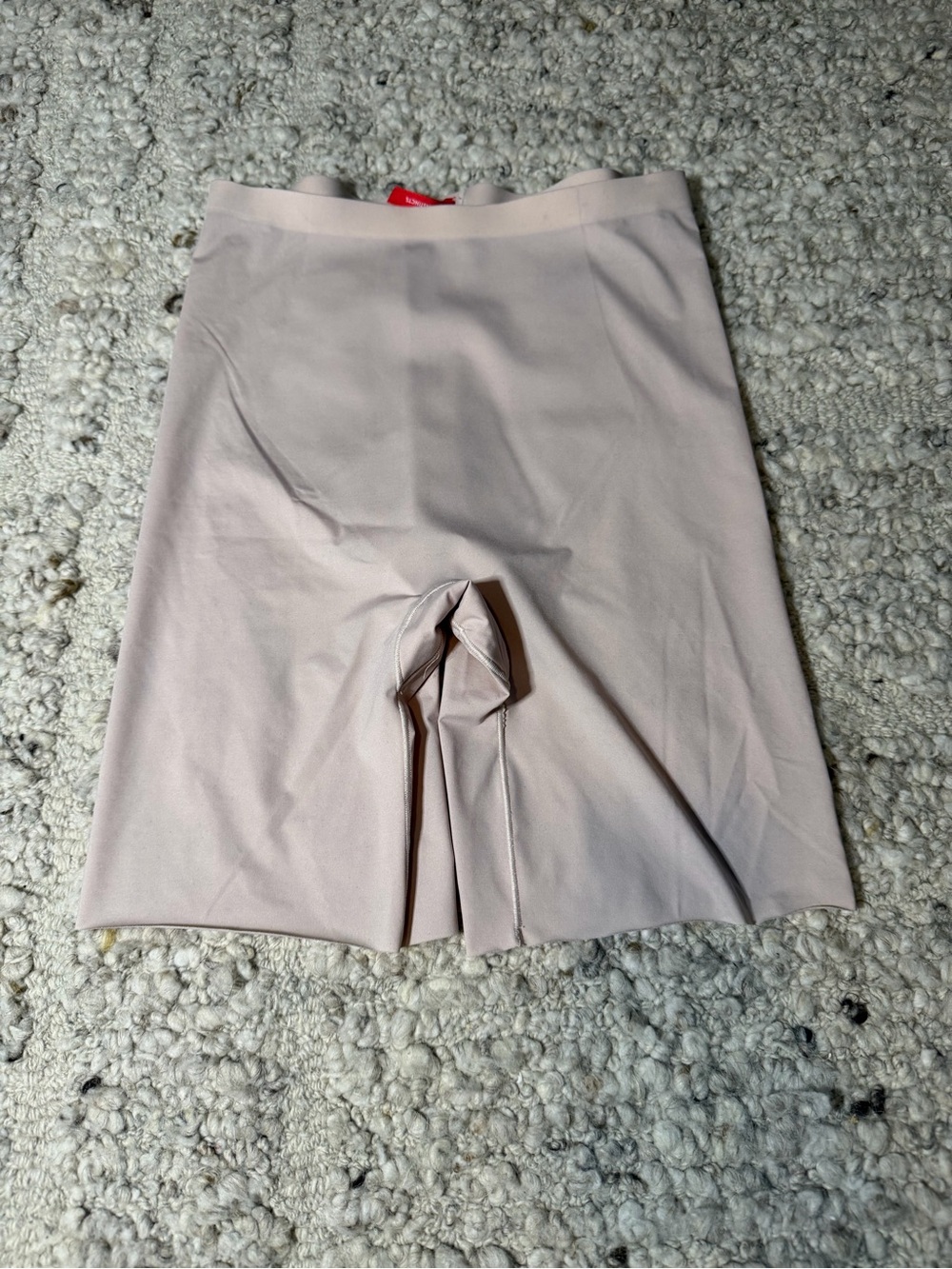 SPANX Light Beige High-Waist Skirted Shaping Shorts